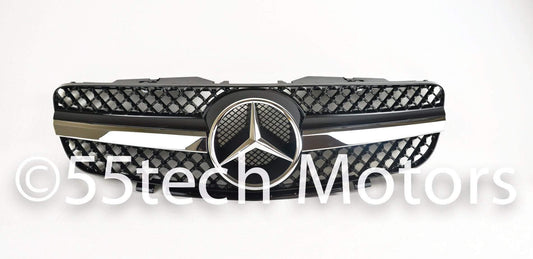 Sportgrill Kühlergrill für Mercedes Benz SL-Klasse R230 schwarz Sportgrill Kühlergrill für Mercedes Benz SL-Klasse R230 schwarz