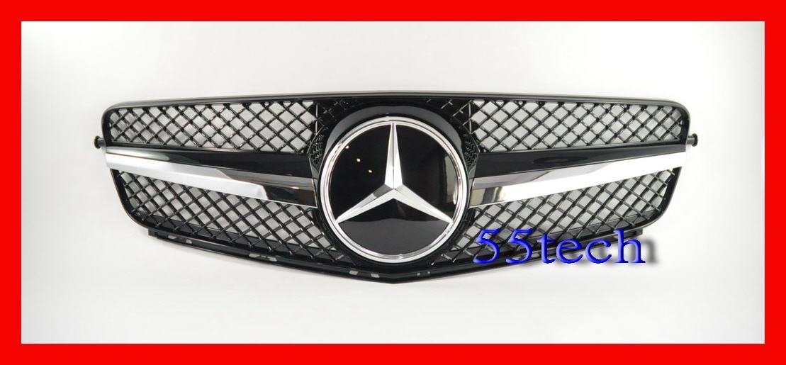 Mercedes Benz W204 2008~2011 SLS 1 Fin Style Grille - 55tech Motors