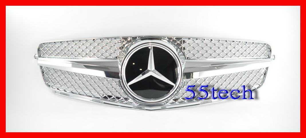 Mercedes Benz W204 2008~2011 SLS 1 Fin Style Grille - 55tech Motors