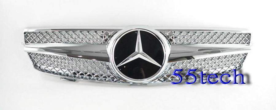 Mercedes Benz W209 CLK 2003~2009 1 Fin Grille - 55tech Motors