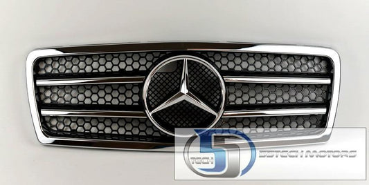 Mercedes Benz W210 2000~2002 E-Class Grille w/Chrome Frame - 55tech Motors