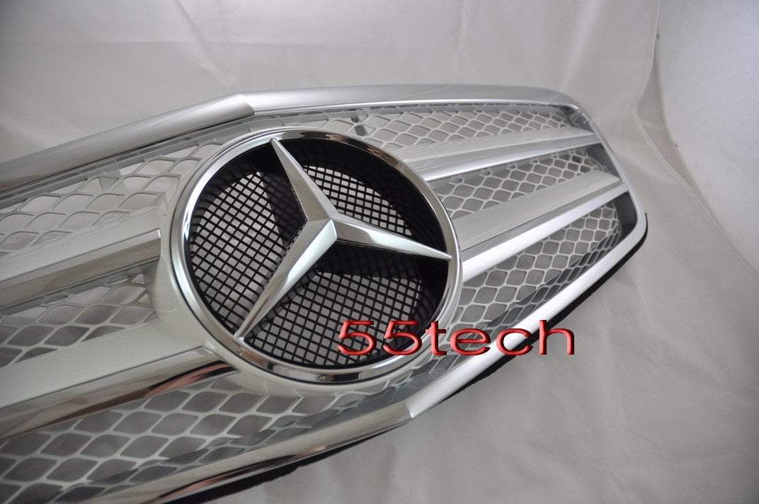 Mercedes Benz W212 E-Class Grille 2 Fin with LED Illuminated Star - 55tech Motors