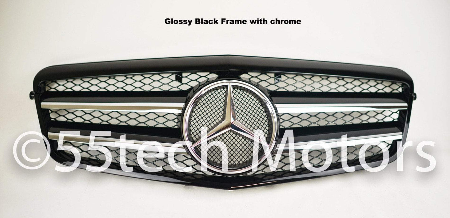 Mercedes Benz W212 E-Class Grille 2 Fin with LED Illuminated Star - 55tech Motors