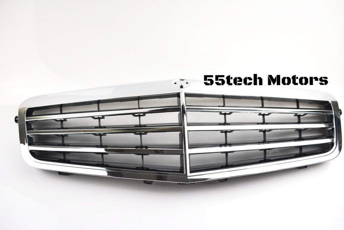 Mercedes Benz W212 E-Class OEM Style Matte Black / Chrome Grill - 55tech Motors