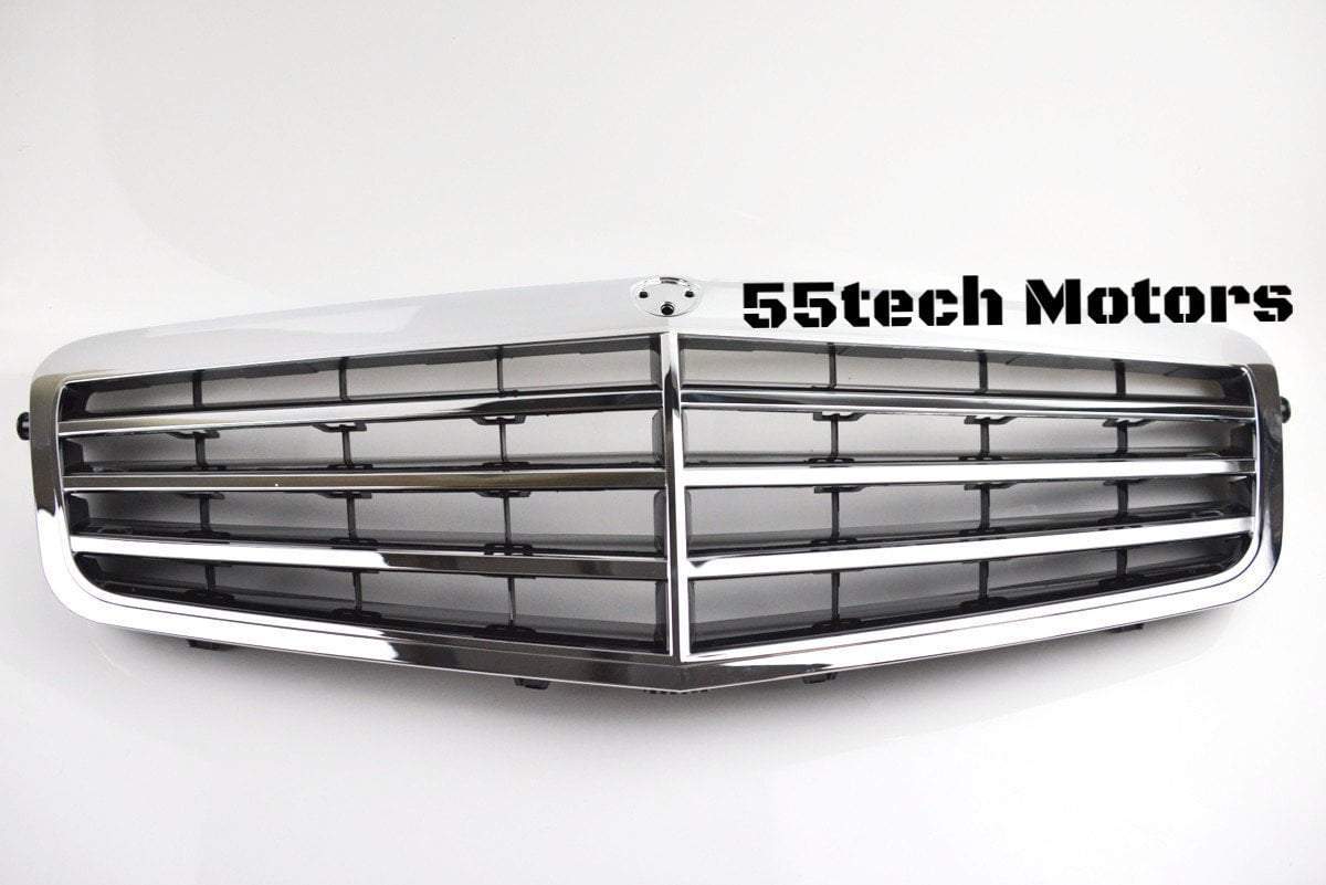 Mercedes Benz W212 E-Class OEM Style Matte Black / Chrome Grill - 55tech Motors