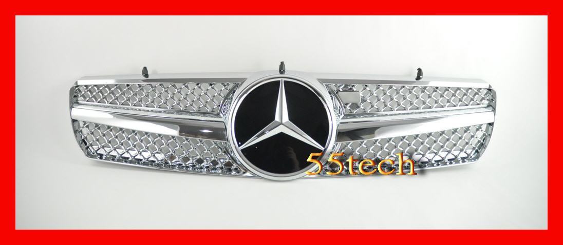 Mercedes Benz W215 2000~2006 CL Class 1 Fin Grille ( works with Distronic) - 55tech Motors