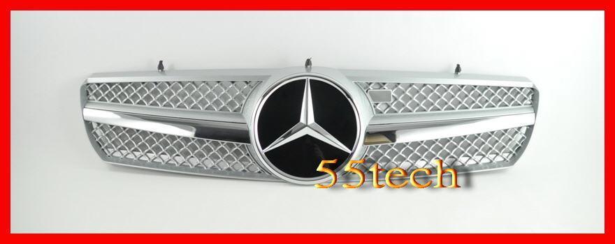 Mercedes Benz W215 2000~2006 CL Class 1 Fin Grille ( works with Distronic) - 55tech Motors