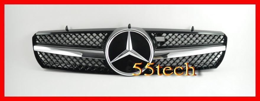 Mercedes Benz W215 2000~2006 CL Class 1 Fin Grille ( works with Distronic) - 55tech Motors