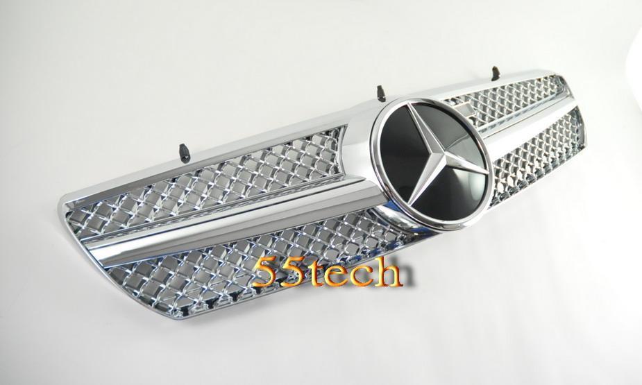 Mercedes Benz W215 2000~2006 CL Class 1 Fin Grille ( works with Distronic) - 55tech Motors