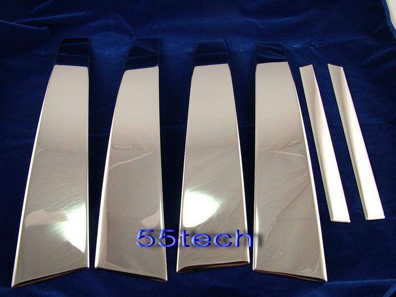 Stainless Steel Chrome Door Pillar Post Covers For 1998-2002 Honda Accord Sedan - 6-Piece Set