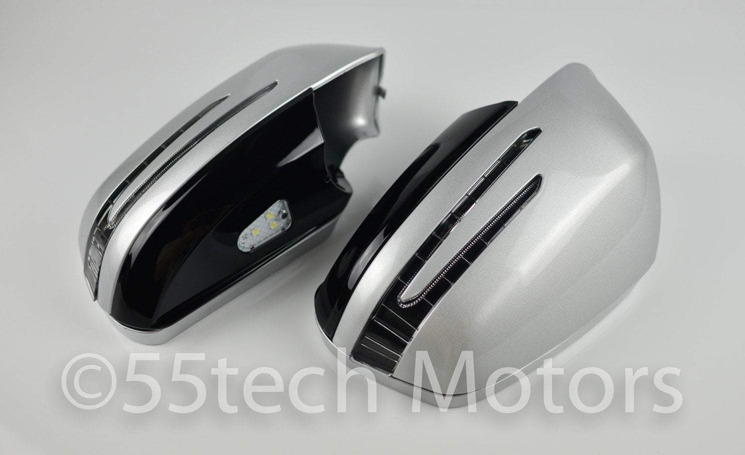 Mercedes W204 2008~2009 Carbon Fiber CF Mirror Covers /Black / Silver / White / Chrome - 55tech Motors