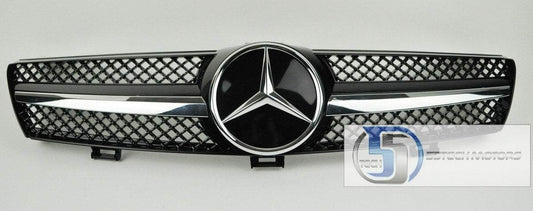 Mercedes W219 CLS 1-fin front grille with Distronic radar sensor cutout