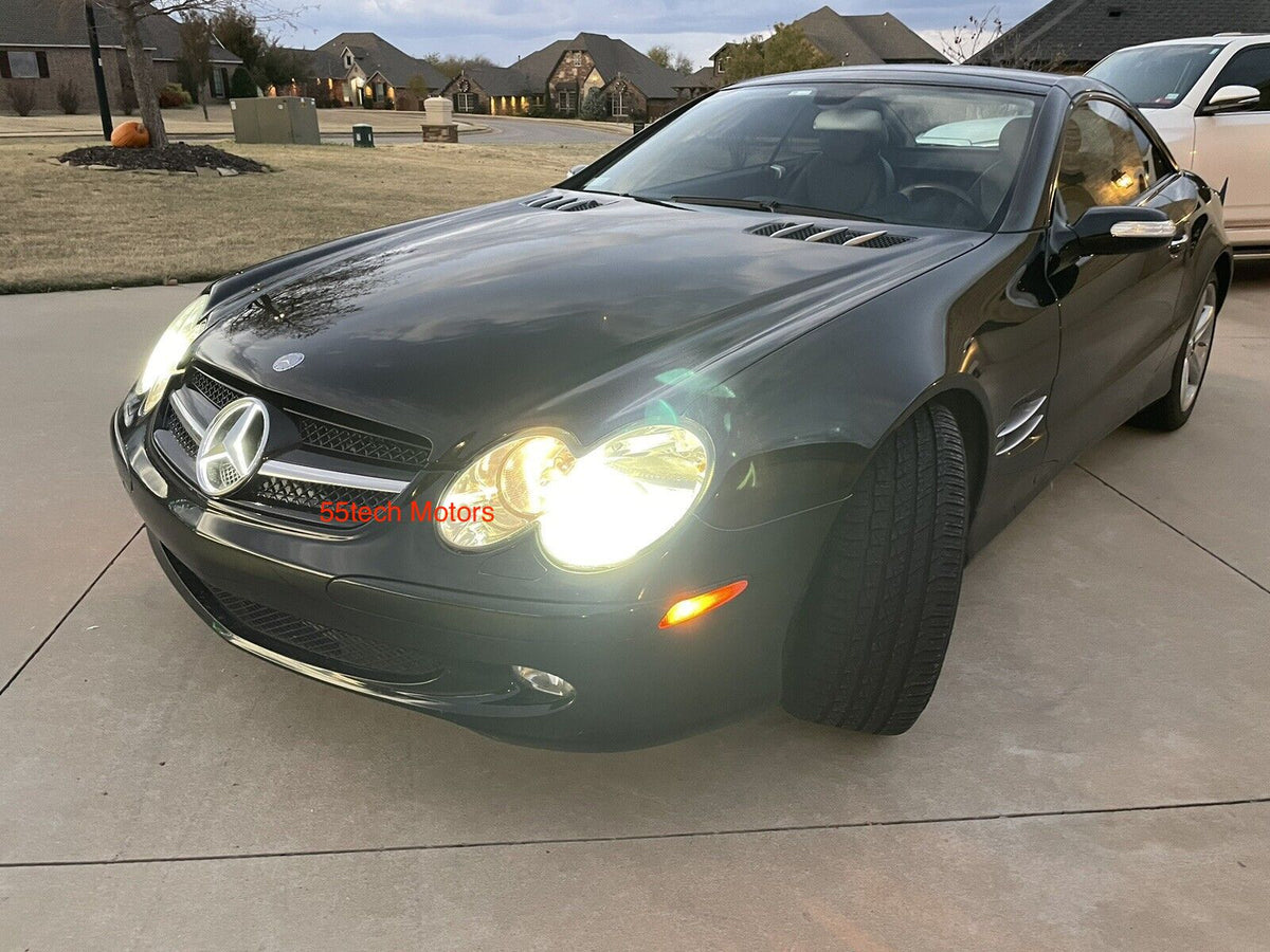 Mercedes R230 SL-Class 2003-2006 1-Fin Grille with Illuminated LED Star Emblem