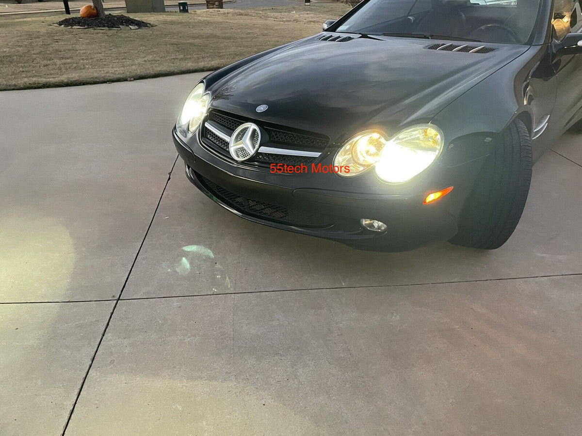 Mercedes R230 SL-Class 2003-2006 1-Fin Grille with Illuminated LED Star Emblem