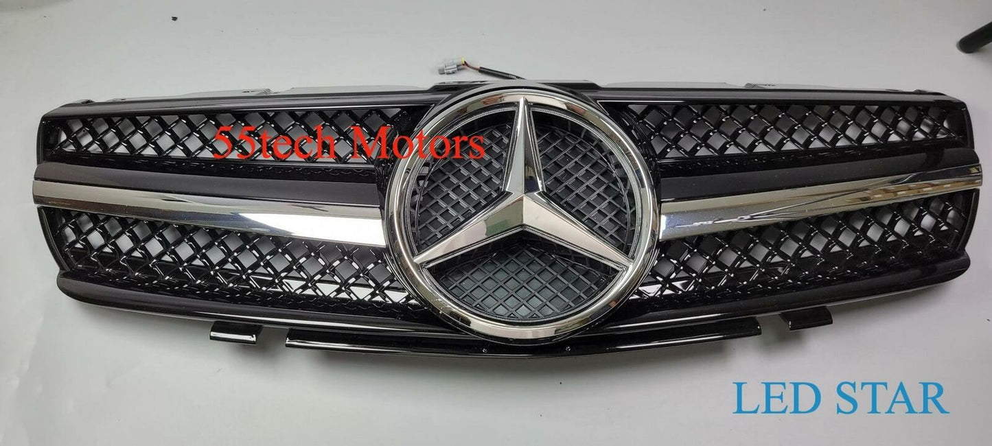 Mercedes Benz R230 2003~2006 SL-Class 1 Fin Grille ( Illuminated LED Star Emblem)