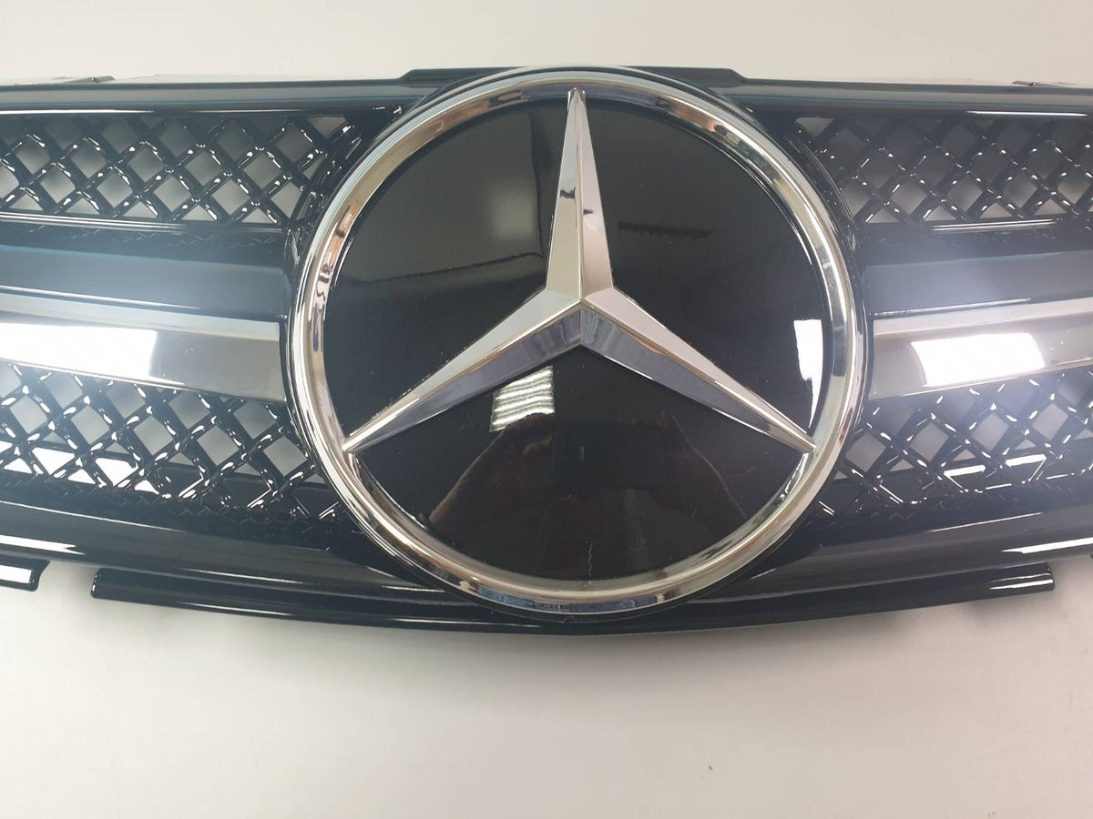Mercedes R230 SL-Class 2003-2006 1-Fin Grille with Illuminated LED Star Emblem