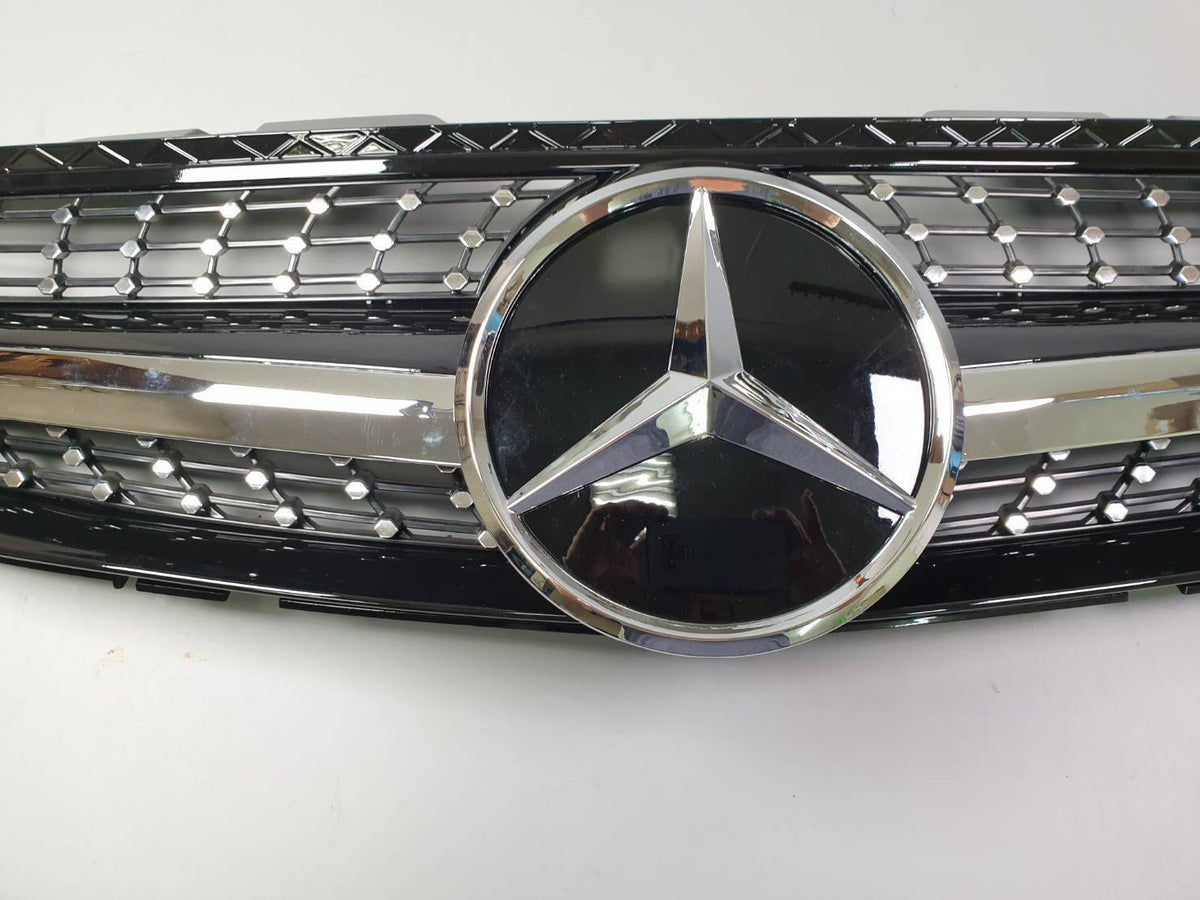 Mercedes R230 SL-Class 2007-2008 1-Fin Diamond Grille (SL550, SL320)