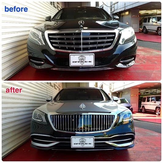 W222 S-Class Maybach Style Grille S550 S600 S65 S63 2014 2015 2016 2017 2018 - 55tech Motors